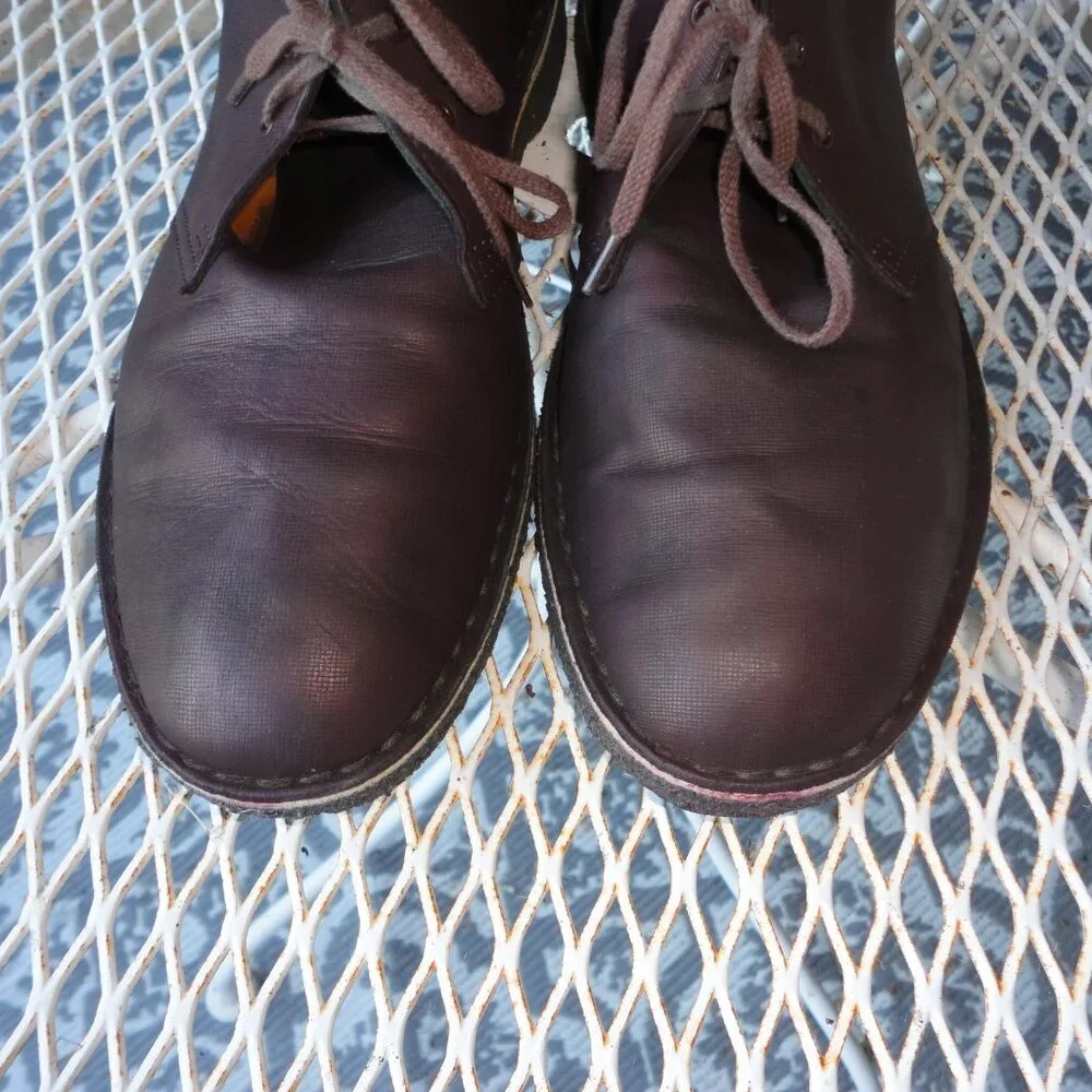 CLARKS Originals Desert Brown Leather Chukka Boots Size 12M
